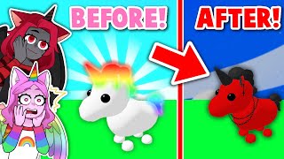 I HACKED SUNNYS ACCOUNT And Gave Her UNICORN A MAKEOVER In Adopt Me (Roblox)