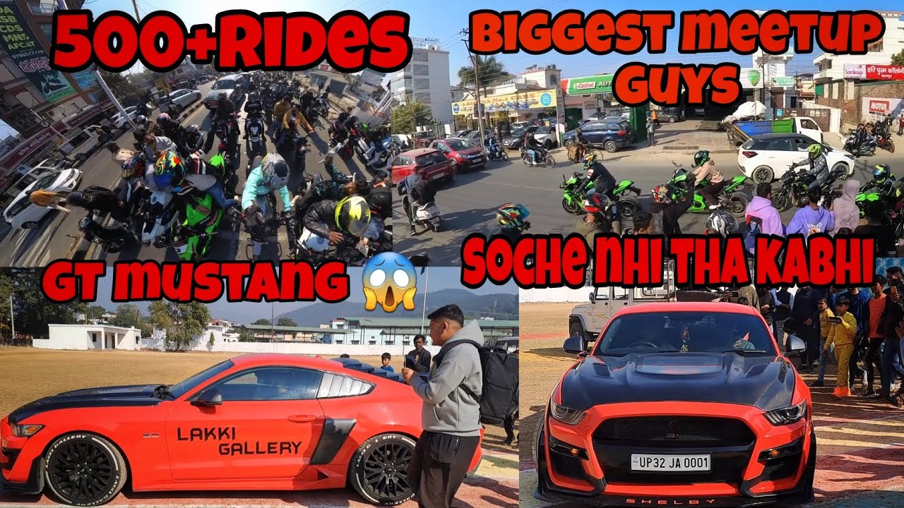 ️FINALLY Biggest[meetup]guys GT mustang ️ soche nhi tha 500+riders hoga ...