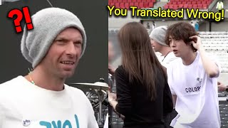 Why BTS Jin Almost Fought with Chris Martin Due to the Interpreter😂