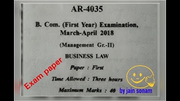 B.com first year Business Law,