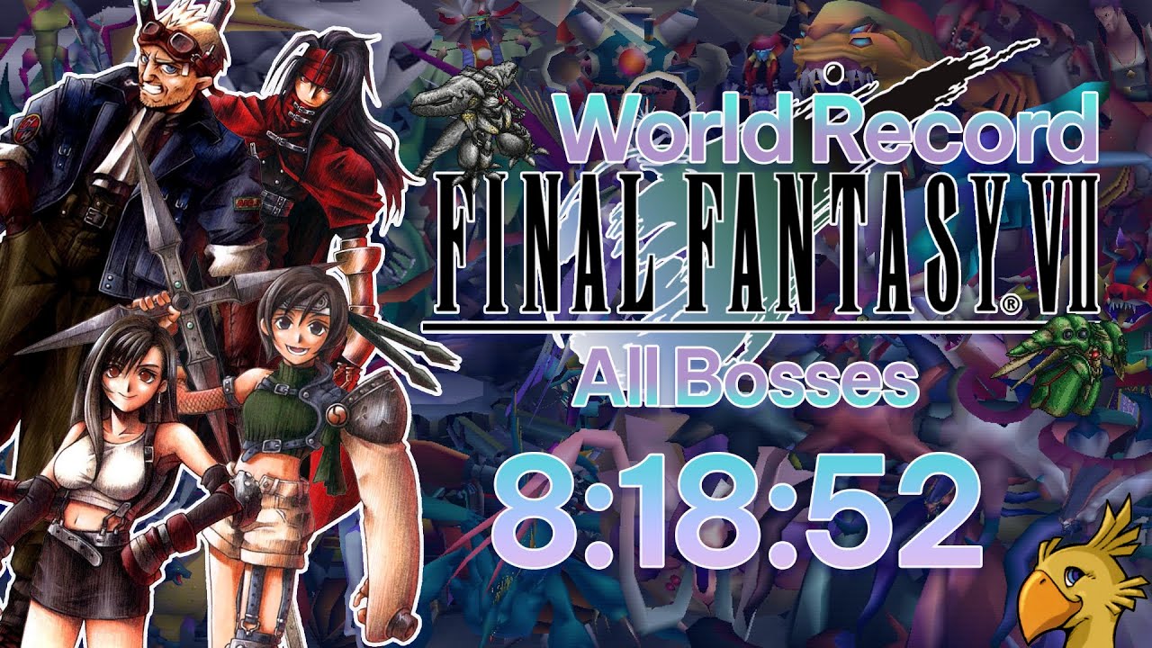 Final Fantasy VII All Bosses Speedrun in 8:18:52 | World Record by
