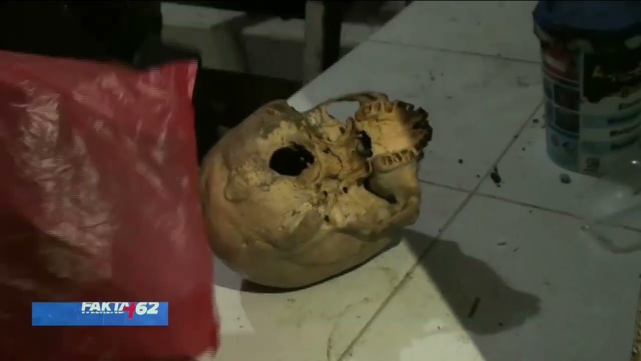 Penemuan tengkorak di atap rumah warga