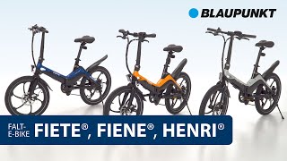 Blaupunkt Falt-E-Bike FIETE®, FIENE®, HENRI®  (Deutsch)