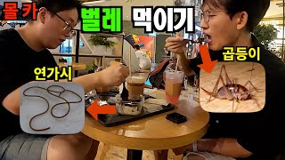 [몰카] 벌레 곱등이, 연가시 먹이기
