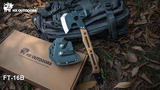 Feel The Grip Brown G10 Handle On The Ironside Axe.