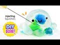 Can you inject color into CLEAR Squishies? DIY DARE!!