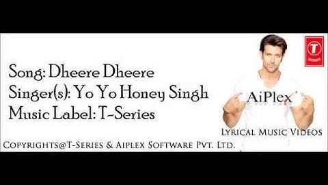 Dheere Dheere Se Meri Zindagi Song with lyrics Hrithik Roshan, Sonam Kapoor | Yo Yo Honey Singh