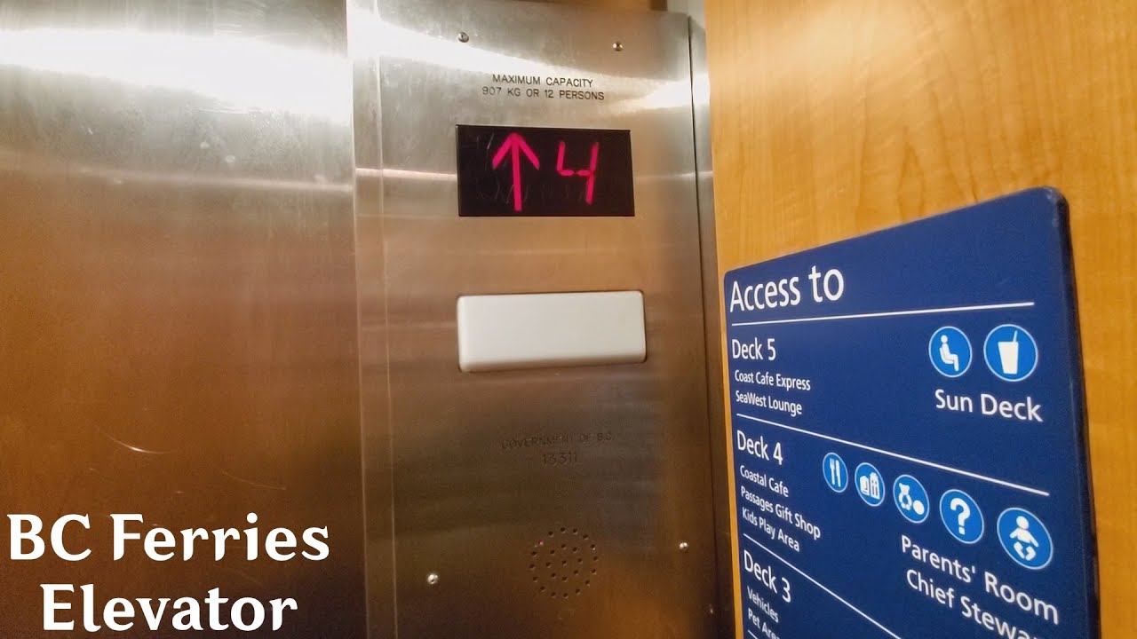 Ferry!! Generic Traction Forward Elevator onboard M/V Queen of New Westminster
