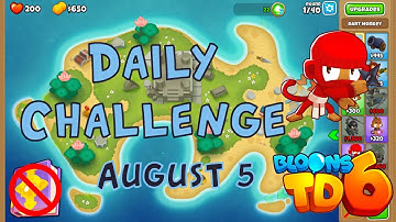 Bloons TD 6 Daily Challenge | Lotus Island | No MK No Powers Used | August 5 2022