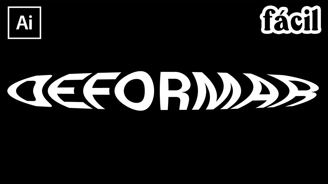Cómo deformar texto en Illustrator | Tutorial de Illustrator - YouTube