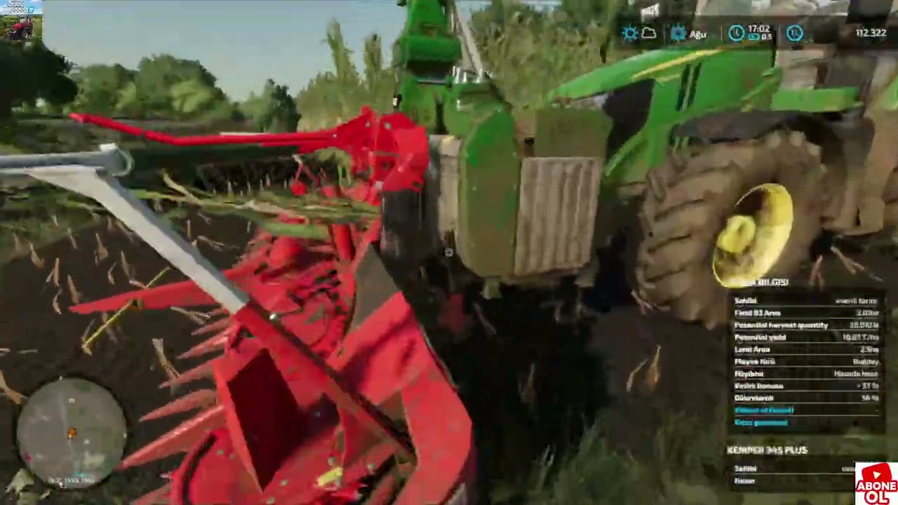 Farming Simulator 22  ROLEPY SERİMİZ İLK VİDEO (JOHN DEREE NİN 6 REMORKLA İMTİHANI SLAJ)