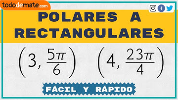 📚 Convertir coordenadas 𝗣𝗢𝗟𝗔𝗥𝗘𝗦 𝗔 𝗥𝗘𝗖𝗧𝗔𝗡𝗚𝗨𝗟𝗔𝗥𝗘𝗦 | Ejercicios resueltos