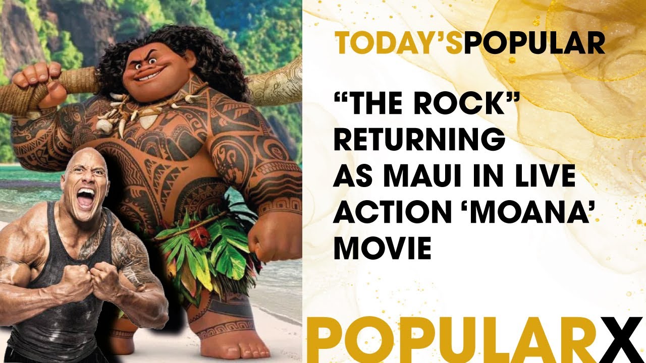 Disney Announce A Live-Action 'Moana' Movie With The Rock Returning As Maui