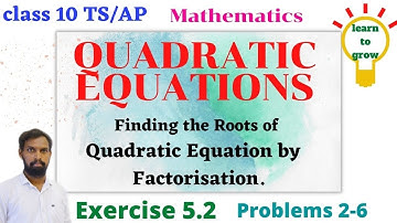 QUADRATIC EQUATIONS by VIVAN || CLASS 10 || CHAPTER 5 || EXERCISE 5.2 || PROBLEMS 2 TO 6 ||