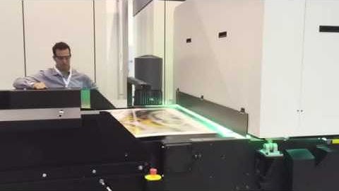 Durst RHO 130 SPC Single Pass Corrugated Digital Printing - World Premiere @ Drupa 2016