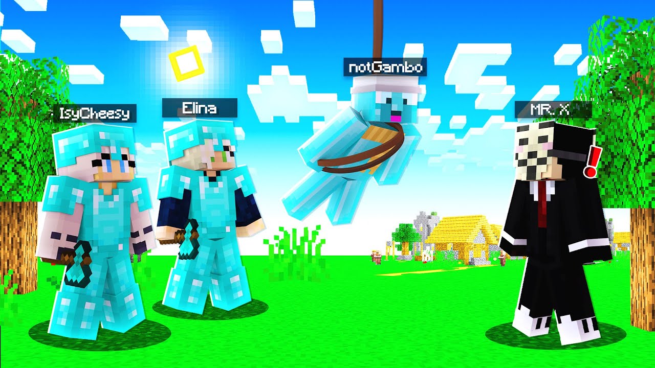 MINECRAFT FREUNDE aber ICH BEOBACHTE DEN KRIEG ZWISCHEN DEM HEXEN CLAN UND MR. X