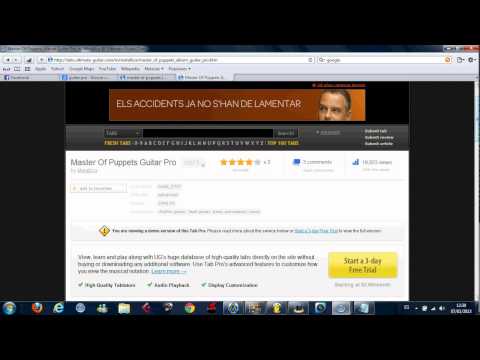 como descargar partituras , guitar pro 5 , 6