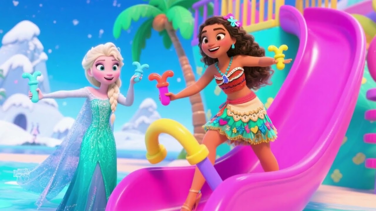 ❄️🌊 Тук-тук, скольжение | Танцы Эльзы и Моаны для детей 🌈✨