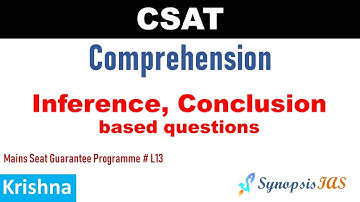 MSGP L13: Comprehension | Inference Conclusion | Elimination Techniques | UPSC Prelims Krishna
