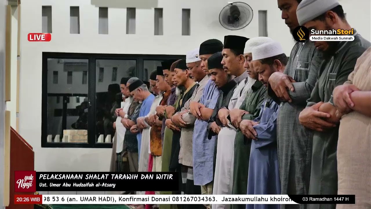 BEGINI SHOLAT TARAWIH MASJID SALAFY || Imam: Umar Abu Hudzaifah al-Atsary