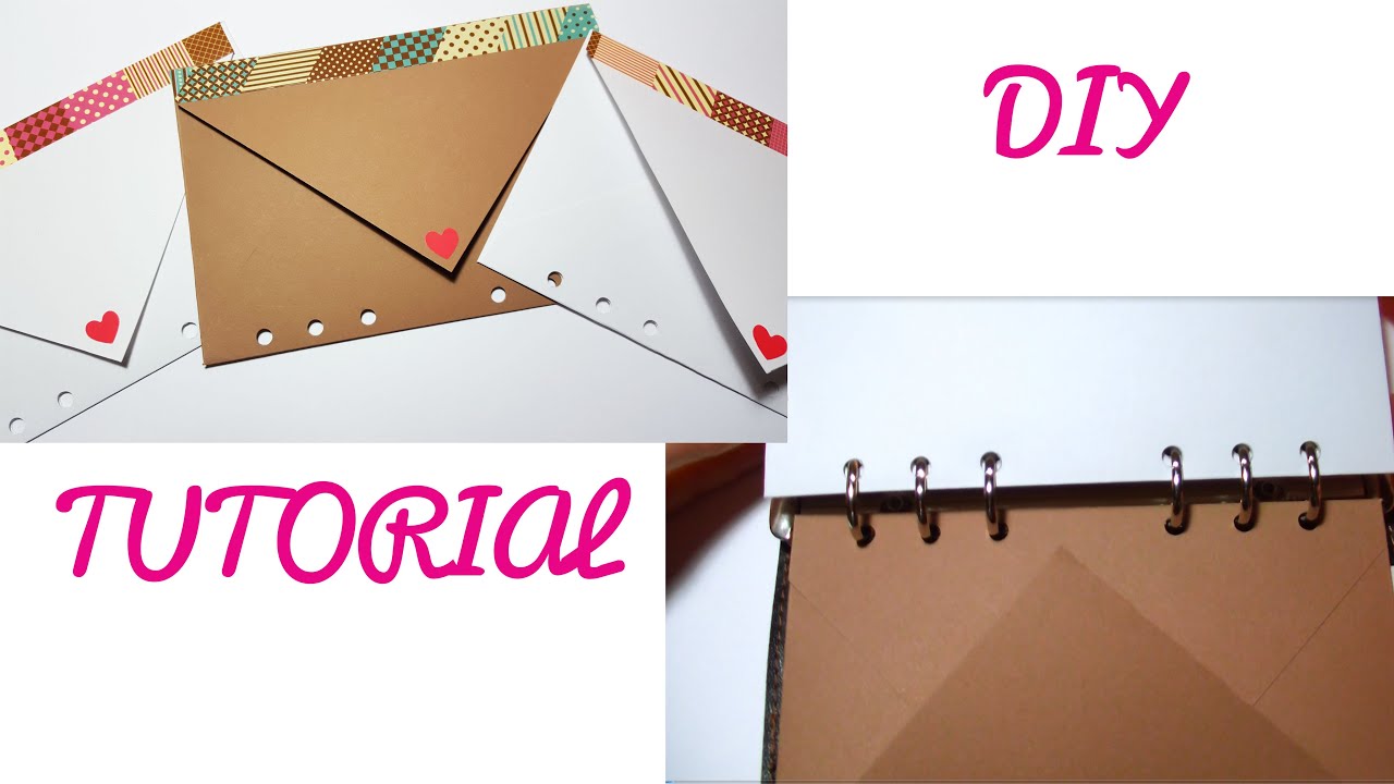 DIY Tutorial Come Foro le buste e i fogli da inserire nell'agenda 