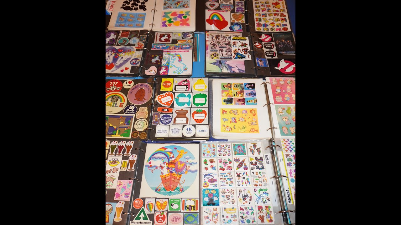 BIGGEST VINTAGE STICKER 80s COLLECTION HAUL OF ALL TIME!! 80s & 90s LISA FRANK SANDYLION Cardesign