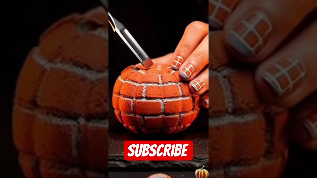 Cutting a orange  Brick tomato subscrft🔔 🍅🧡| Ultra Crunchy ASMR Brick 