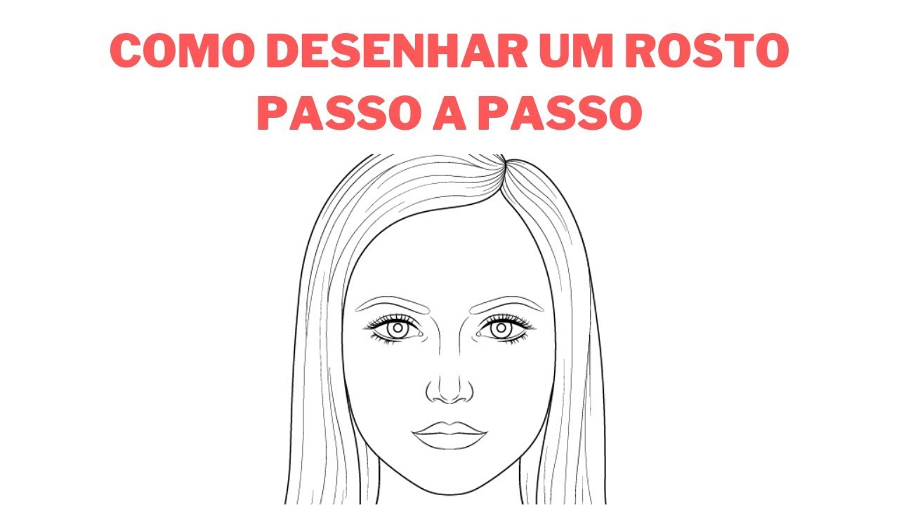 como desenhar rosto masculino de frente passo a passo