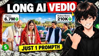 How to Create Long AI Videos (10–20 Min) Using Just 1 Prompt 🤯 | FREE AI Video Generator