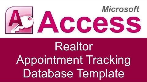 Microsoft Access Realtor Appointment Tracking Database Template