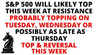 S&P500 will Likely Top This Week at Resistance on Tuesday or Wednesday, Possibly as Late as Thursday