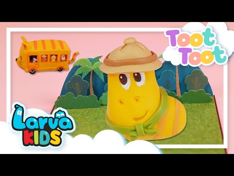 Clay Cat bus | Go to the zoo | larvakids | Toot toot | Animal song | Popular kids song