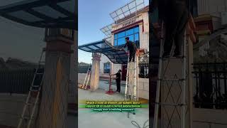 How to Install a Curved Polycarbonate Canopy Over an Entrance