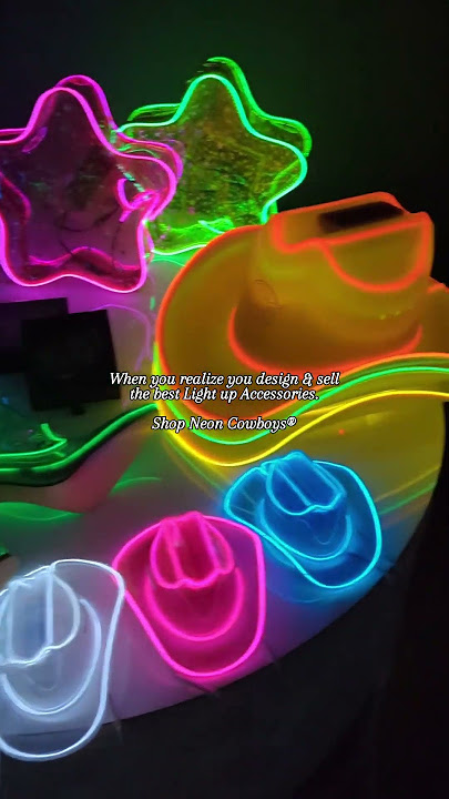 Rainbow LED Light Up Cowboy Hats Going Viral (All Colors Revealed!) #festivalseason