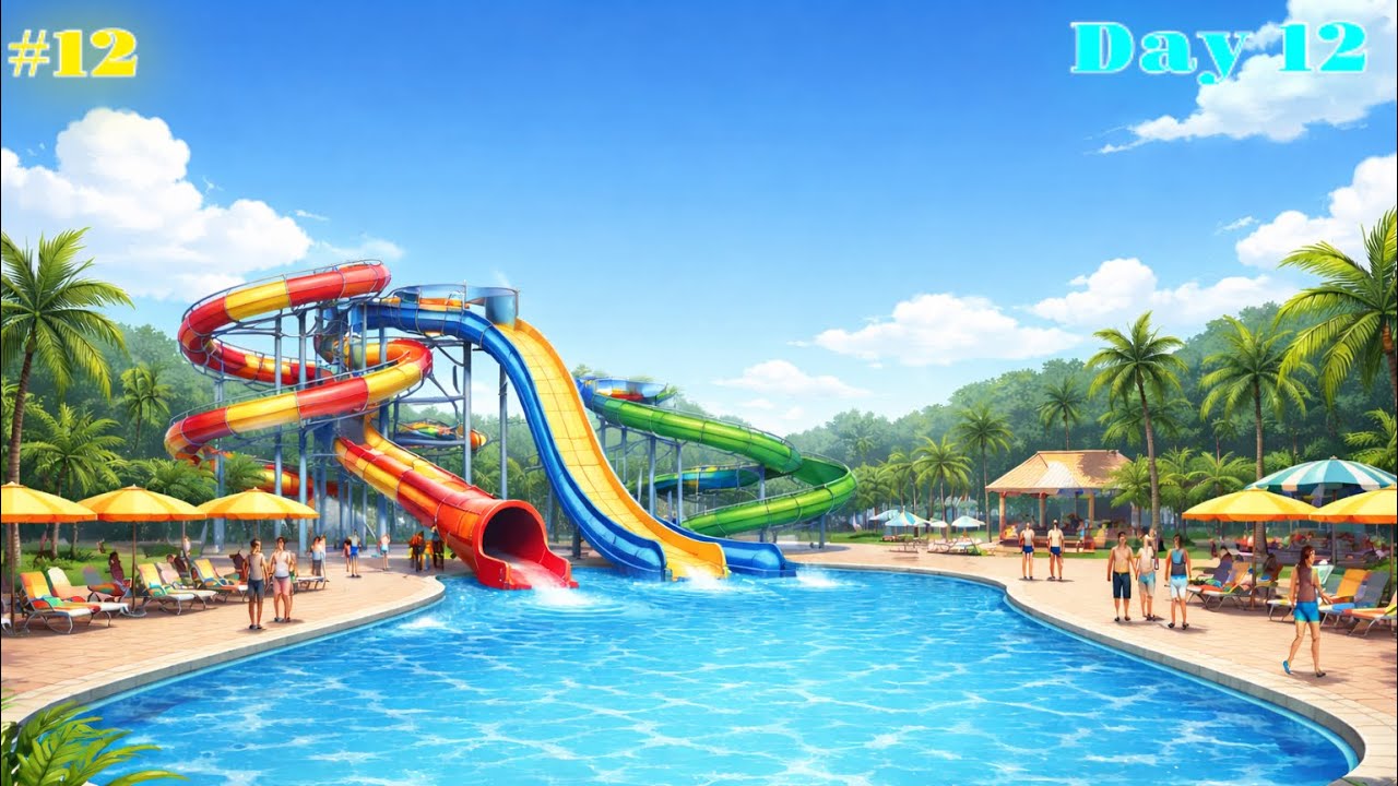 Day 12 Progress 💦 | Waterpark Simulator Gameplay