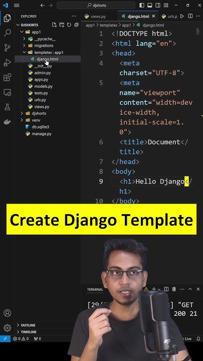 Create and Render Django Template - YouTube