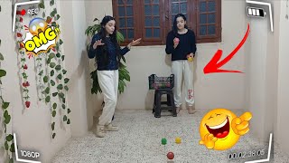 تحدي تصويب الكرات الملونه 🤹تتوقعون مين فاز 💵