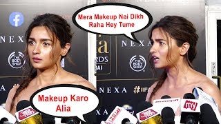 Alia Makeup Nai Kiya !!!! Alia Bhatt Gets ANGRY On Reporter At Iifa Award 2019