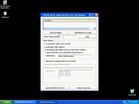 Sobolsoft com How To Use MS SQL Server Import Multiple Text Files Software
