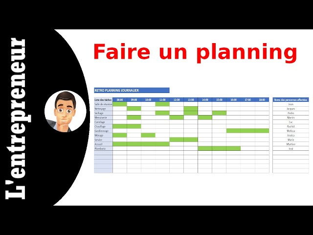 Faire un planning Journalier/Hebdomadaire sur Excel 