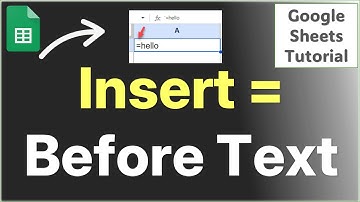 Een gelijkteken invoegen vóór elke tekst in Google Spreadsheets