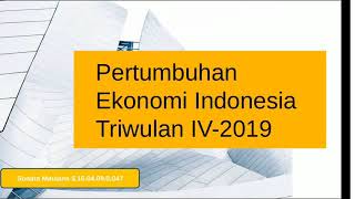 Nilai PDB Triwulan IV-2019-Sonata Maulana