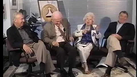 Bette Rogge interviews astronauts Walter Schirra, ...