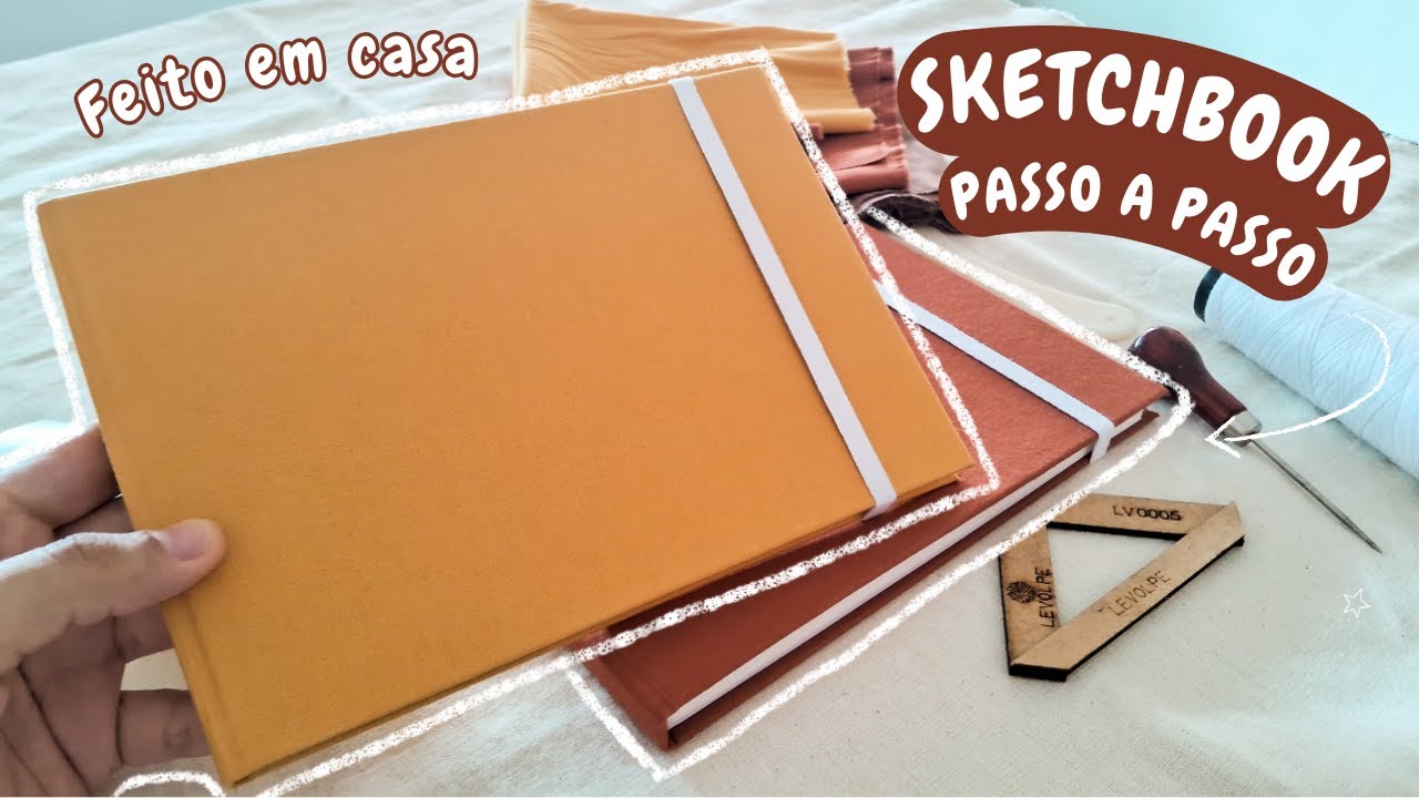 COMO FAZER UM SKETCHBOOK PARA DESENHO DO ZERO Crie seus próprios cadernos de todos tamanhos