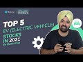 Top 5 Electric Vehicle (EV) Stocks By Market Cap in 2021 | Best Electric Cars Stocks | Groww
