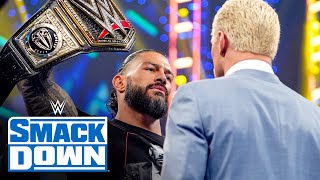 Roman Reigns stands face-to-face with Cody Rhodes before WrestleMania: SmackDown, March 31, 2023