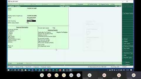 Payroll Module in Tally ERP9