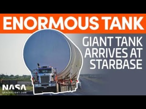 Enormous Liquid Methane Tank Delivered to Starbase  | SpaceX Boca Chica