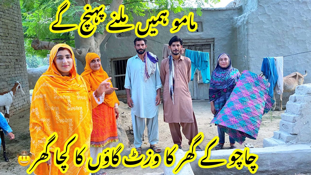Chachu Ghfar chachu ke ghar ka visit gaon ka kaccha Ghar mamu hamen milane pahunch ...