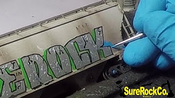 How To GRAFFITI HO scale model railroad Covered Hopper freight car {C}